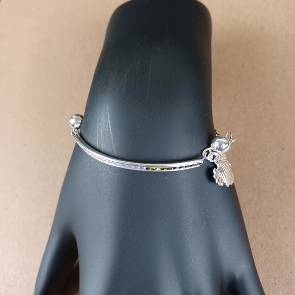 925 sterling silver bracelet with yellow, white and pink zircon and girl charm‎ - Picture 7 of 16